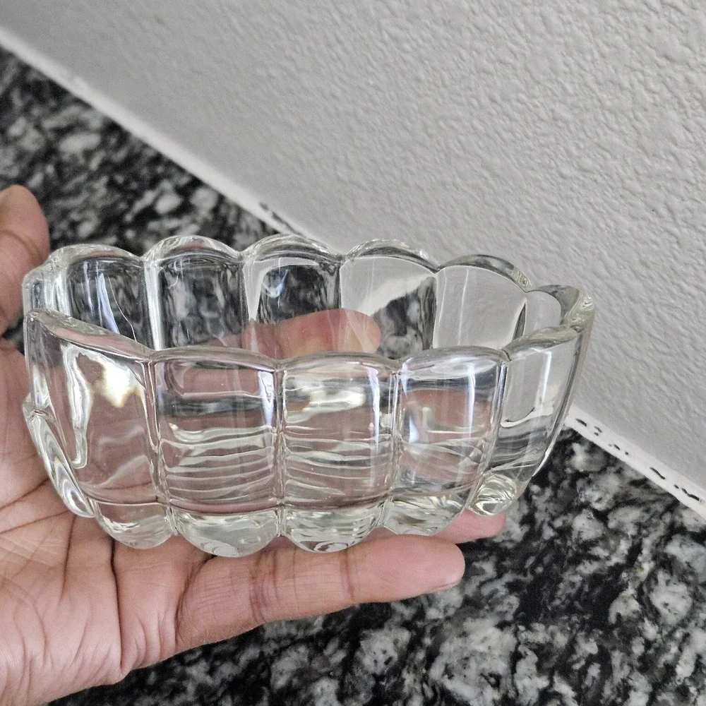 vintage Princess House crystal utensil‎ spoon and fork holder